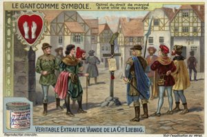 中世のオクトロイ税を徴収する町の権利の通知 作： European School